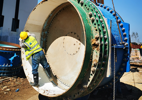 AVK butterfly valve getting prepared for installation in nanjing