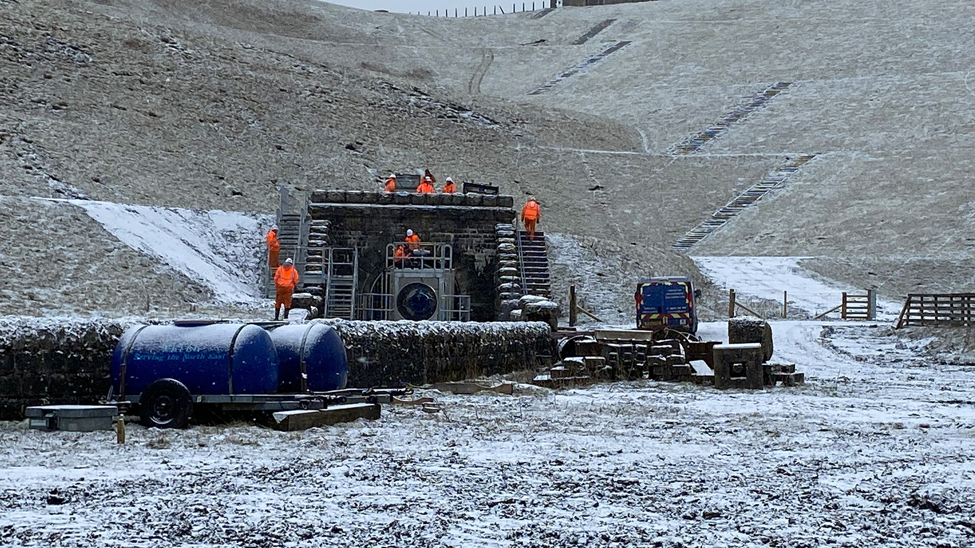 AVK discharge valve installed in the Burnhope Reservoir in the UK