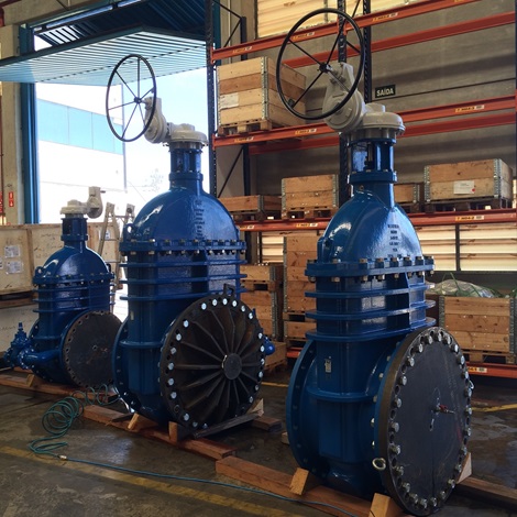 AVK valves series 54 in Brazil, before installation