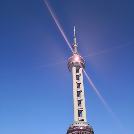 Blue Sky over Shanghai City