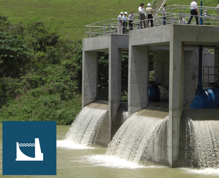 AVK products used in a reservoir