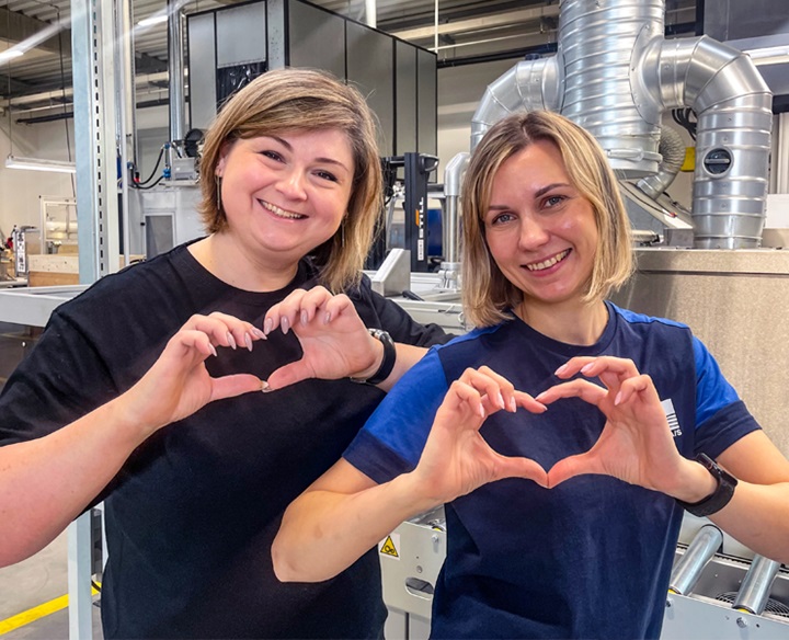 Lesya Avramenko and Olena Dolgykh, Machine Operators, AVK GUMMI, Denmark